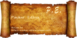 Pauker Edina névjegykártya